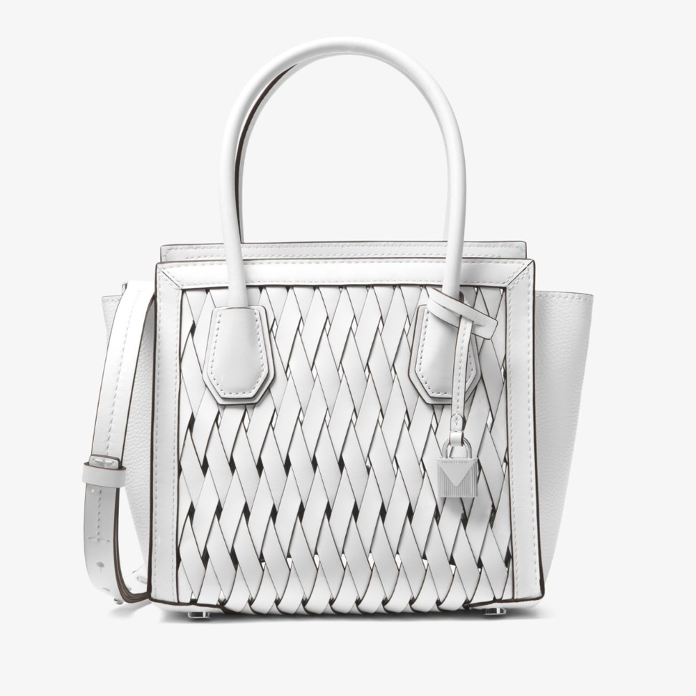 Michael Kors Mercer Studio Woven Leather Crossbody - Picture 2 of 6